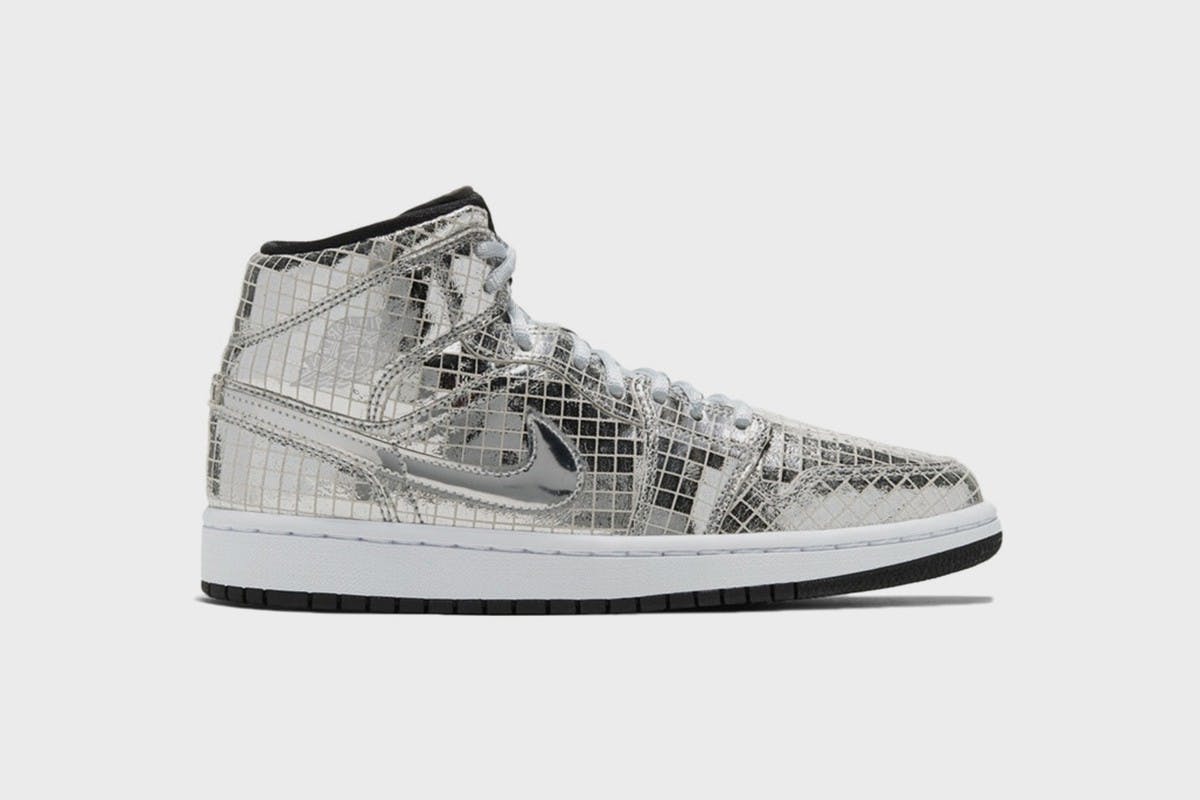 metallic silver air jordans